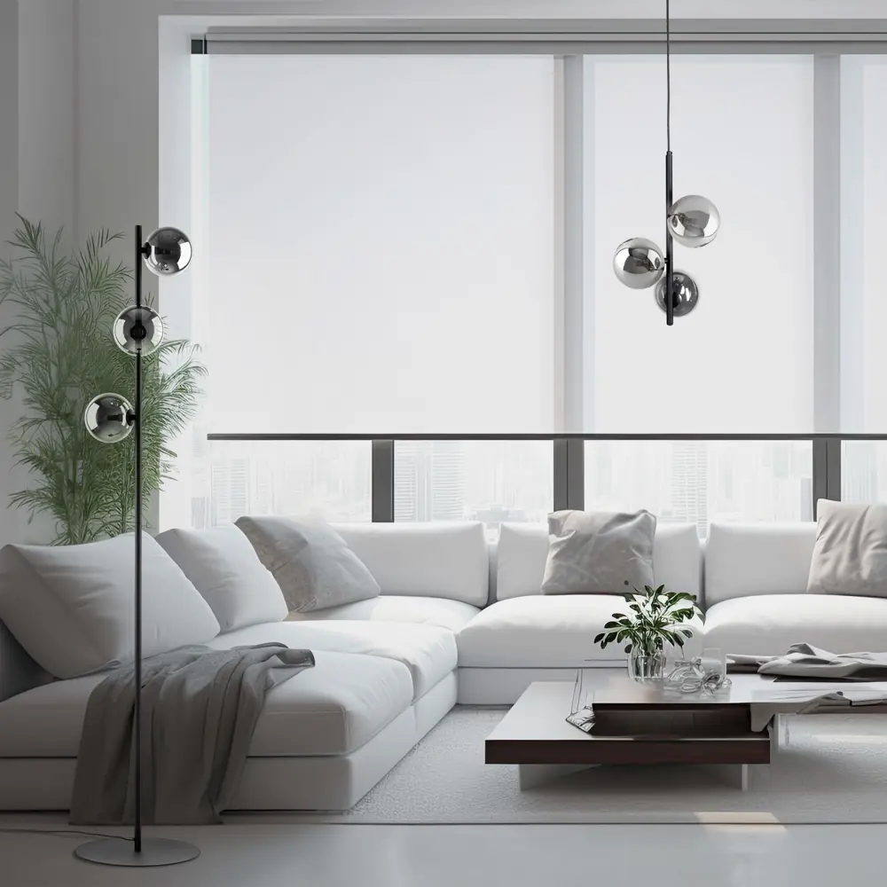 Фото 2 Светильник подвесной Tk lighting Estera A068600 3 лампы 4 м² цвет черный/дымчатый Фото 2 Светильник подвесной Tk lighting Estera A068600 3 лампы 4 м² цвет черный/дымчатый