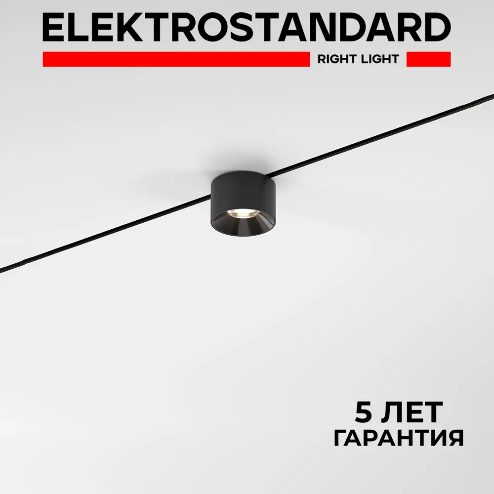 Фото Трековый светильник спот светодиодный Elektrostandard A065647 5 Вт 2 м² цвет черный Фото Трековый светильник спот светодиодный Elektrostandard A065647 5 Вт 2 м² цвет черный