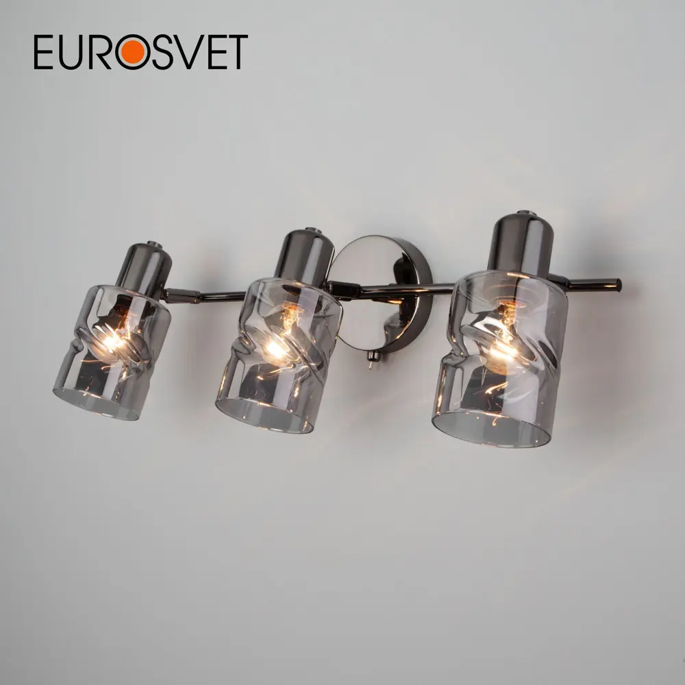 Фото Светильник Eurosvet Ansa 20120/3 чёрный жемчуг E14 цвет Коричневый Фото Светильник Eurosvet Ansa 20120/3 чёрный жемчуг E14 цвет Коричневый