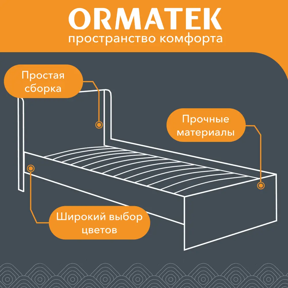 Фото 8 Кровать Орматек Practica 86.4 х 80.6 x 203.2 см ЛДСП цвет белый Фото 8 Кровать Орматек Practica 86.4 х 80.6 x 203.2 см ЛДСП цвет белый