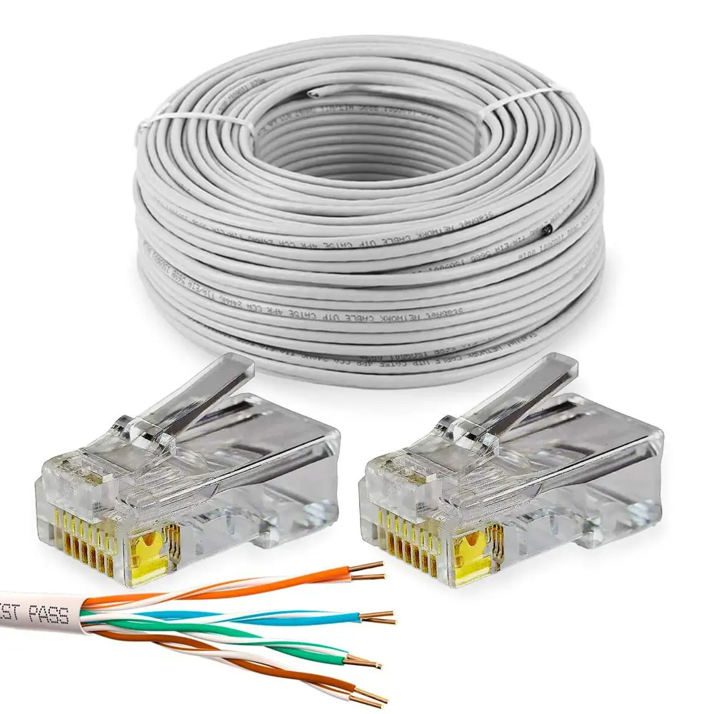 Фото Кабель витая пара Ps-Link UTP4 cat 5e 50 м омедненный с коннекторами RJ-45 5581 Фото Кабель витая пара Ps-Link UTP4 cat 5e 50 м омедненный с коннекторами RJ-45 5581