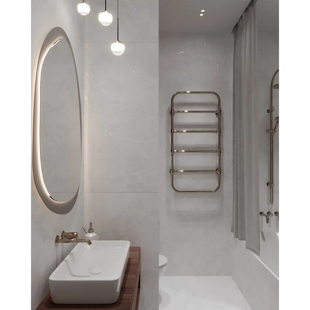Фото 7 Глазурованный керамогранит Arcadia Ceramica Arctic White Carving 60x120 см 1.44 м² матовый цвет белый