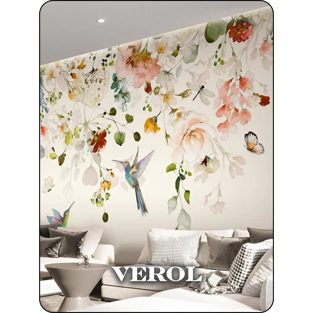 Фото 3 Фотообои флизелиновые 3D Verol 300x283 см Цветы и птицы Фото 3 Фотообои флизелиновые 3D Verol 300x283 см Цветы и птицы