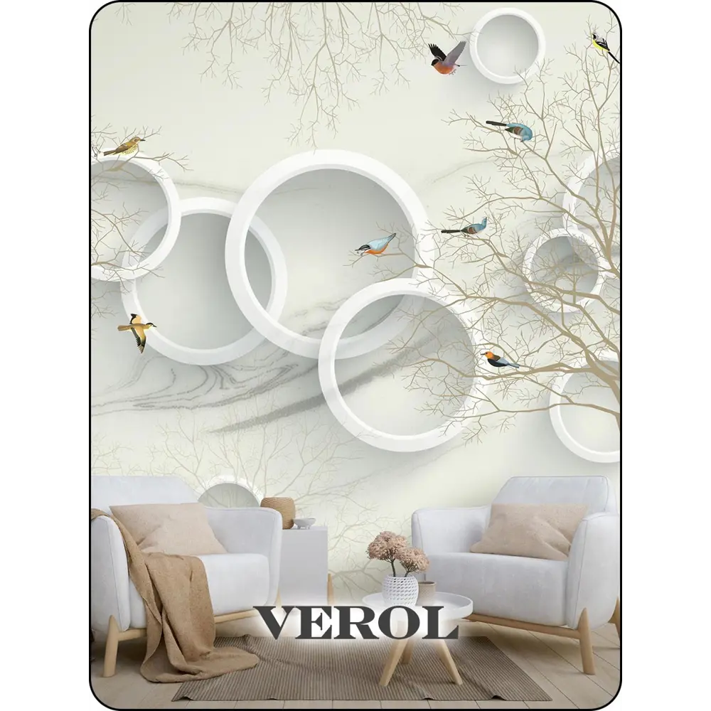 Фото 4 Фотообои флизелиновые 3D Verol 300x283 см Абстракция с деревьями 3Д Фото 4 Фотообои флизелиновые 3D Verol 300x283 см Абстракция с деревьями 3Д