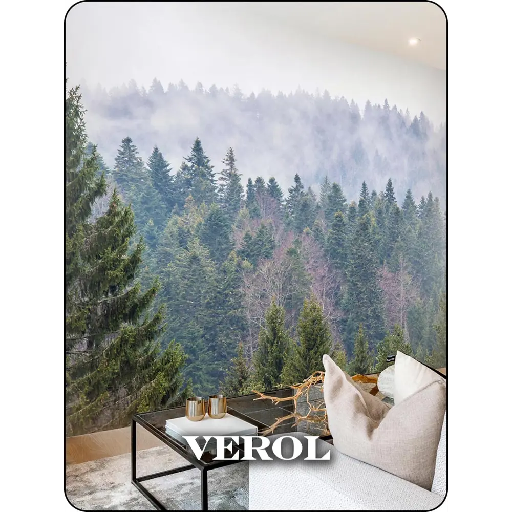 Фото 3 Фотообои флизелиновые 3D Verol 300x283 см Туманный лес