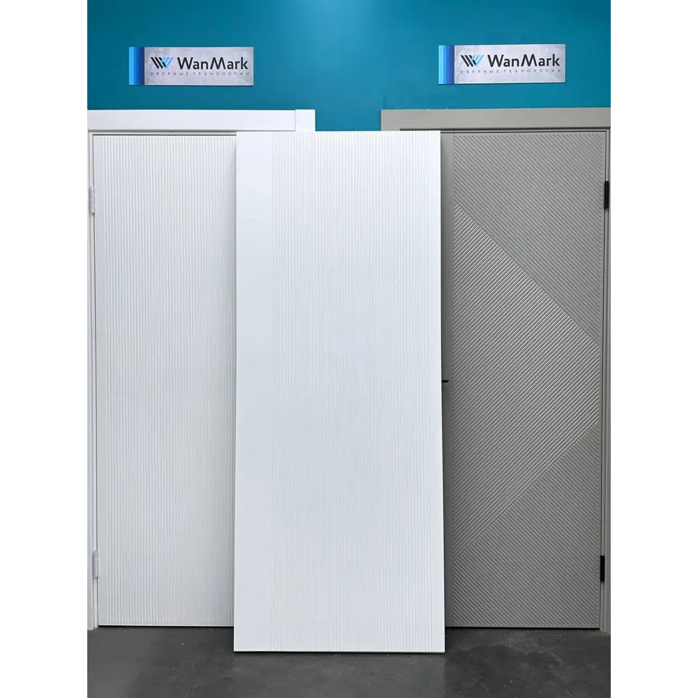 Фото 3 Комплект межкомнатной двери Wanmark Синди-5 глухая 190x55см эмаль цвет белый с коробом и наличниками Фото 3 Комплект межкомнатной двери Wanmark Синди-5 глухая 190x55см эмаль цвет белый с коробом и наличниками