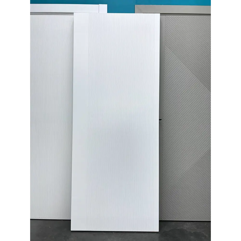 Фото 3 Комплект межкомнатной двери Wanmark Синди-5 глухая 200x60см эмаль цвет белый с коробом и наличниками Фото 3 Комплект межкомнатной двери Wanmark Синди-5 глухая 200x60см эмаль цвет белый с коробом и наличниками