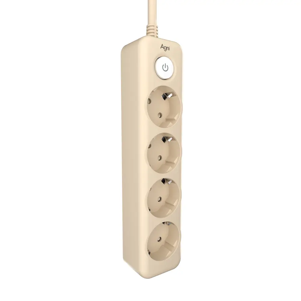 Фото 3 Сетевой фильтр Agni TP-FD4E-5m-ivory 12x1.5 5 м 4 розетки с заземлением 4000 Вт цвет слоновая кость Фото 3 Сетевой фильтр Agni TP-FD4E-5m-ivory 12x1.5 5 м 4 розетки с заземлением 4000 Вт цвет слоновая кость