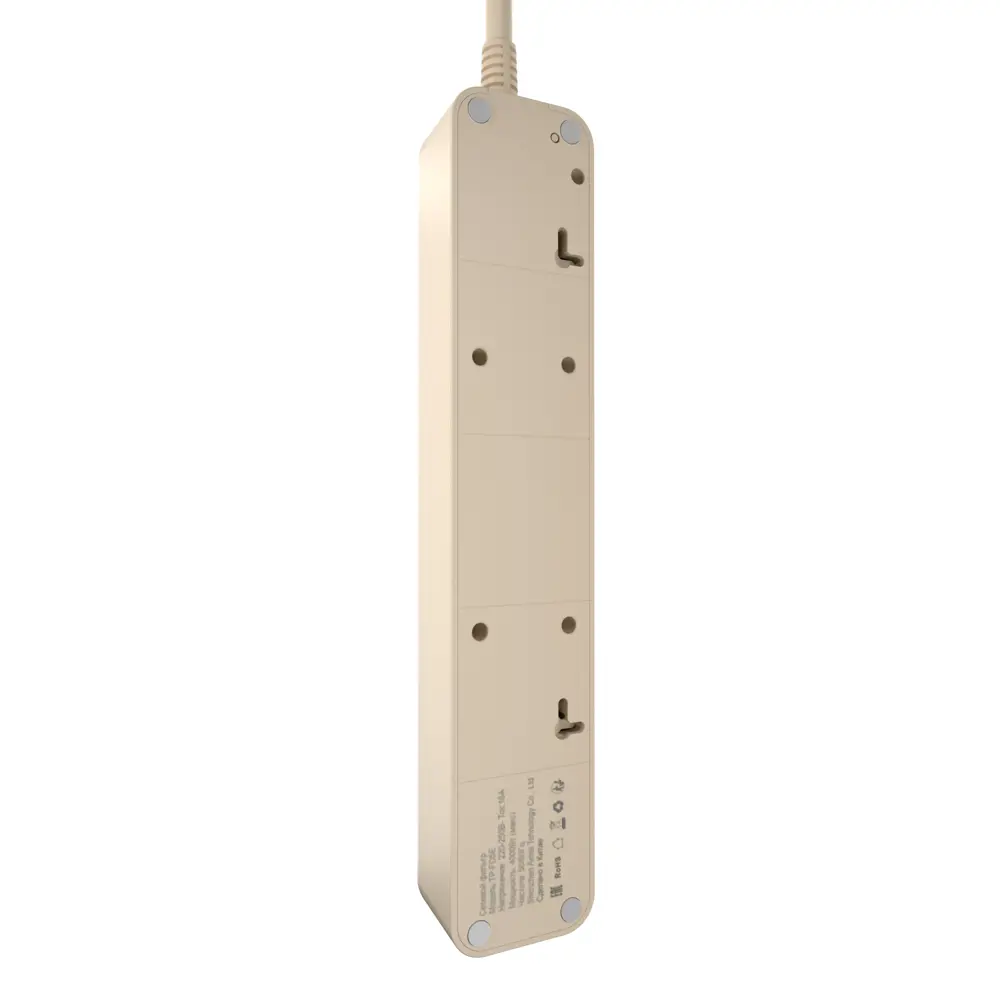Фото 3 Сетевой фильтр Agni TP-FD5E-3m-ivory 12x1.5 3 м 5 розеток с заземлением 4000 Вт цвет слоновая кость Фото 3 Сетевой фильтр Agni TP-FD5E-3m-ivory 12x1.5 3 м 5 розеток с заземлением 4000 Вт цвет слоновая кость
