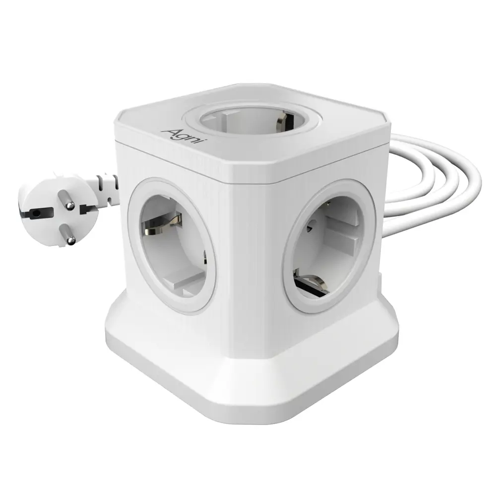 Фото 4 Сетевой фильтр Agni TP-VE4U5E-2m-white 12x1.5 2 м 5 розеток с заземлением 4000 Вт цвет белый Фото 4 Сетевой фильтр Agni TP-VE4U5E-2m-white 12x1.5 2 м 5 розеток с заземлением 4000 Вт цвет белый