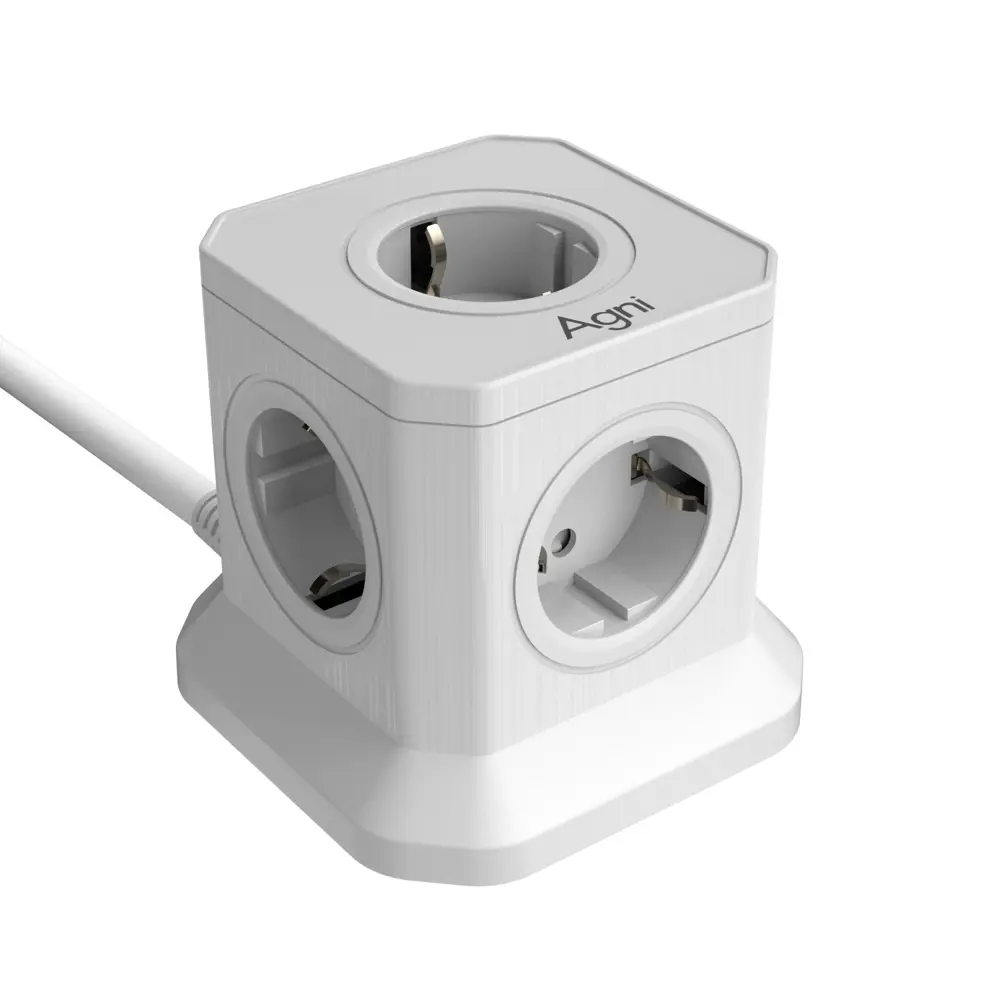 Фото 5 Сетевой фильтр Agni TP-VE4U5E-2m-white 12x1.5 2 м 5 розеток с заземлением 4000 Вт цвет белый Фото 5 Сетевой фильтр Agni TP-VE4U5E-2m-white 12x1.5 2 м 5 розеток с заземлением 4000 Вт цвет белый