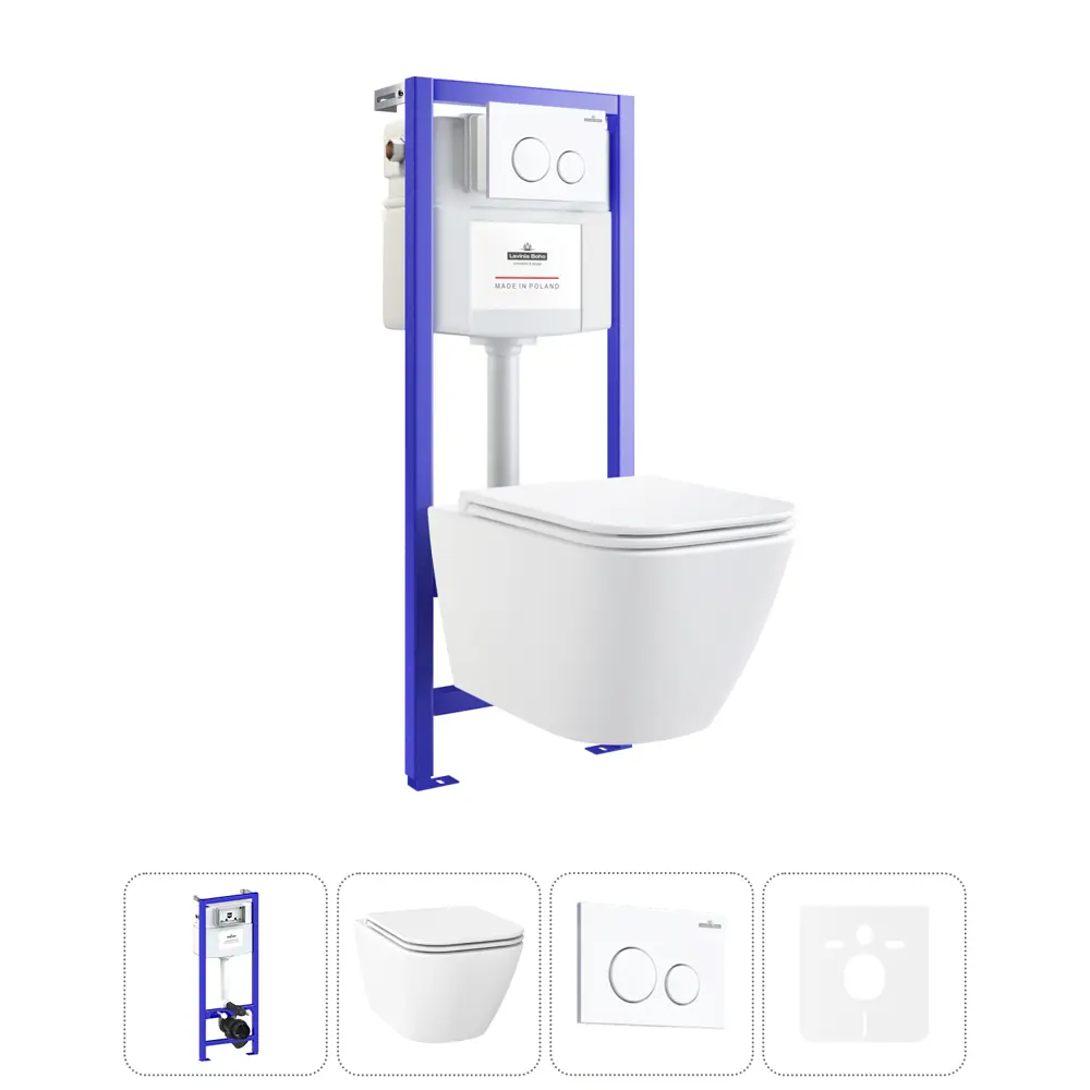 Фото Комплект инсталляция с унитазом Lavinia boho 20219204R цвет белый Фото Комплект инсталляция с унитазом Lavinia boho 20219204R цвет белый