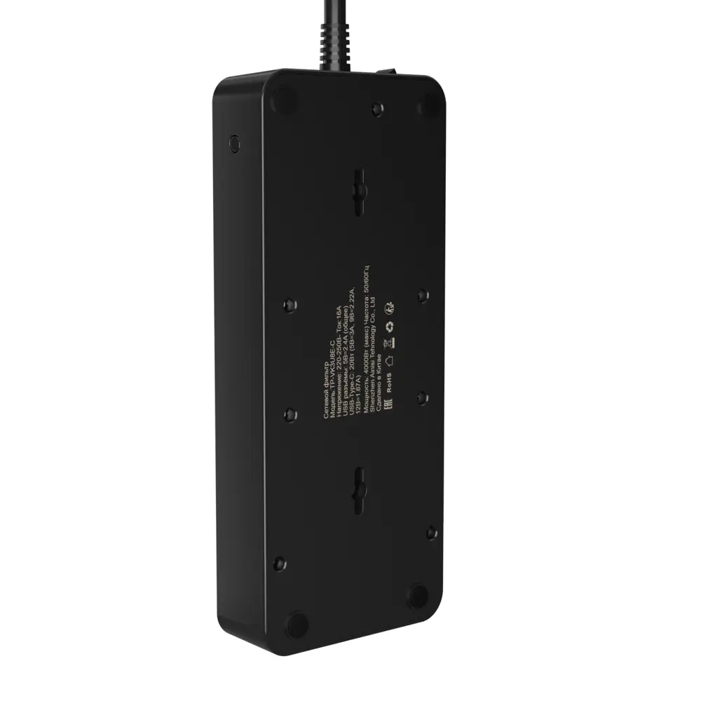 Фото 3 Сетевой фильтр Agni TP-FS4U6E-C-2m-black 12x1.5 2 м 6 розеток с заземлением 4000 Вт цвет черный Фото 3 Сетевой фильтр Agni TP-FS4U6E-C-2m-black 12x1.5 2 м 6 розеток с заземлением 4000 Вт цвет черный