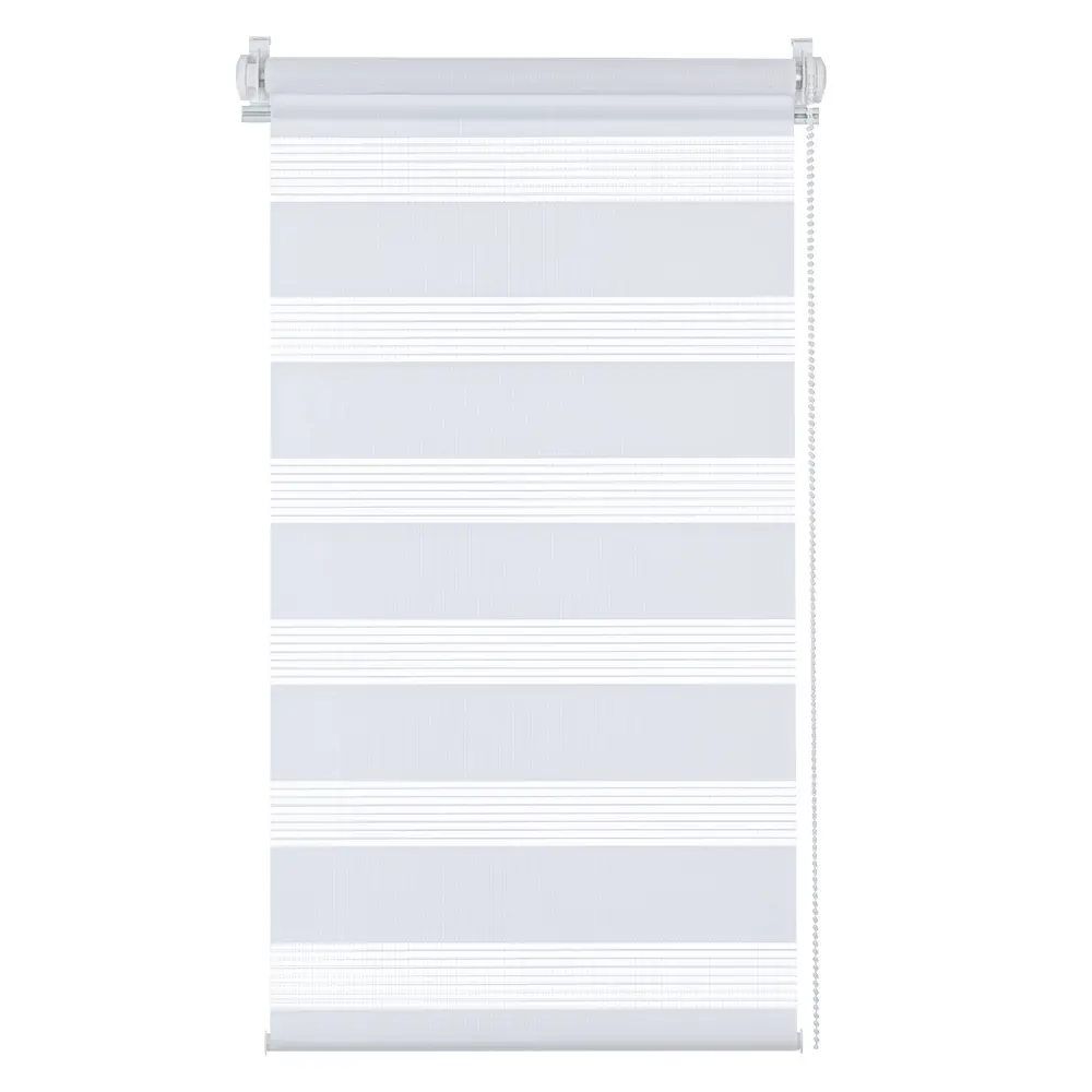 Фото Рулонная штора день/ночь Decofest Бейс152.416, 70x160см, цвет белый