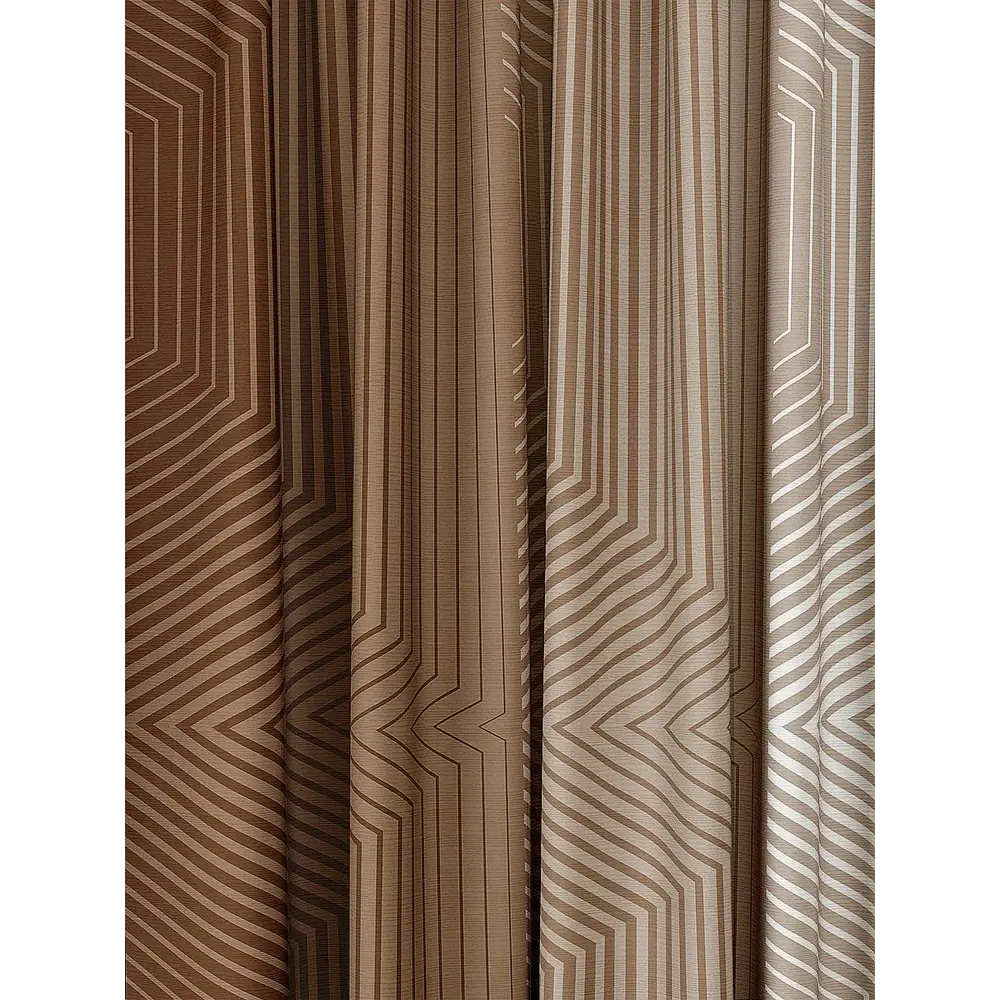 Фото 3 Комплект штор на ленте At Home Акиа AT961018 150x180 см габардин цвет коричневый