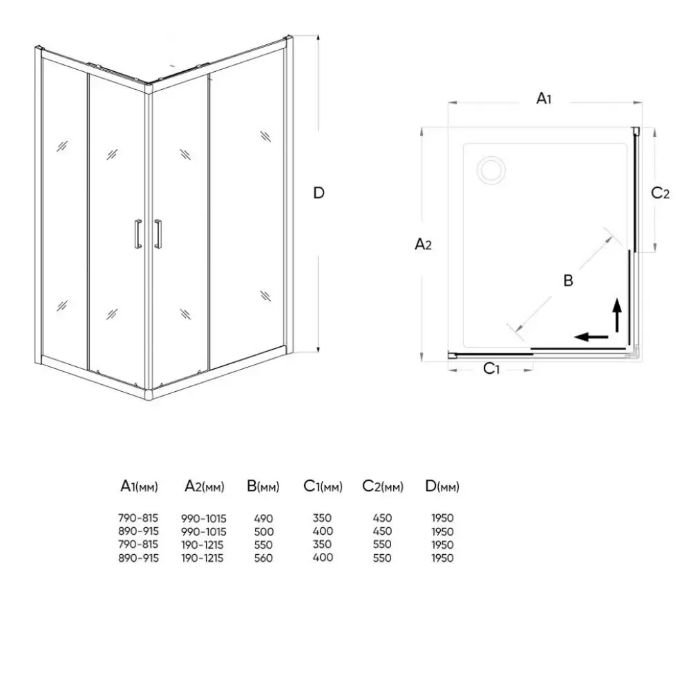 Фото 2 Душевой уголок Veconi Rovigo 413828 прямоугольный 120x80см серебро профиль эффект стекла прозрачный Фото 2 Душевой уголок Veconi Rovigo 413828 прямоугольный 120x80см серебро профиль эффект стекла прозрачный