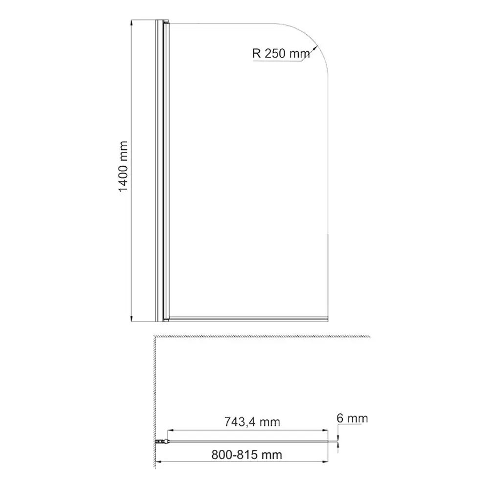 Фото Ширма на ванну Wasserkraft Leine 35P01-80W 81.50x140 см профиль белый Фото Ширма на ванну Wasserkraft Leine 35P01-80W 81.50x140 см профиль белый