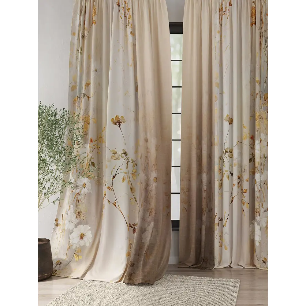 Фото 6 Комплект штор At home Базовая коллекция AT982164 на шторной ленте 280x220 см цвет бежевый Фото 6 Комплект штор At home Базовая коллекция AT982164 на шторной ленте 280x220 см цвет бежевый