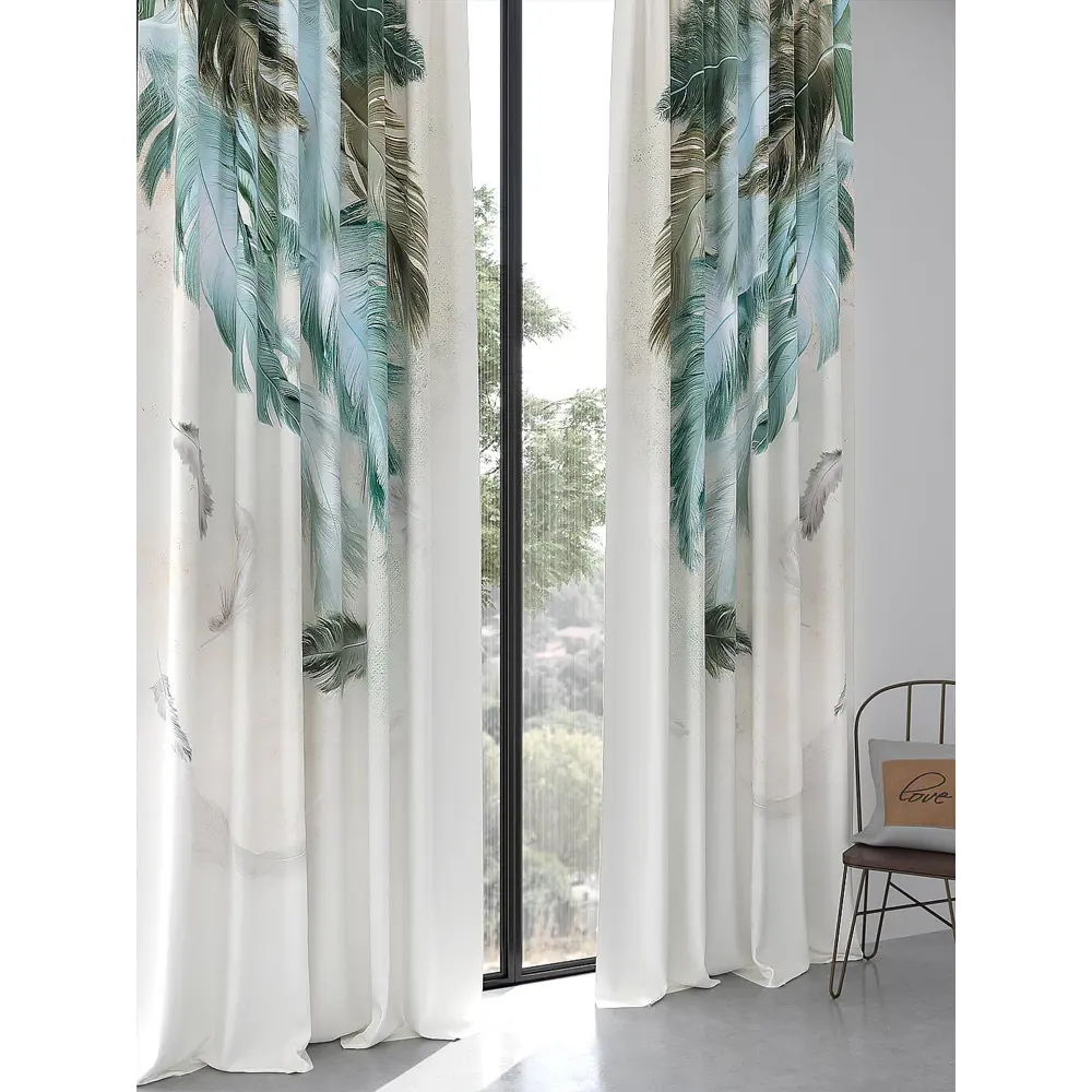 Фото 2 Комплект штор At home Базовая коллекция AT967086 на шторной ленте 270x150 см цвет бежевый Фото 2 Комплект штор At home Базовая коллекция AT967086 на шторной ленте 270x150 см цвет бежевый