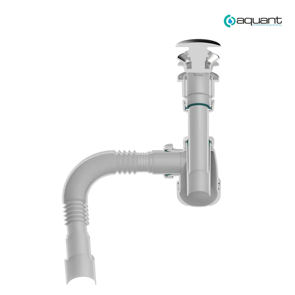 Фото 4 Сифон для раковины Aquant D40 мм белый S4015-30-MR Фото 4 Сифон для раковины Aquant D40 мм белый S4015-30-MR