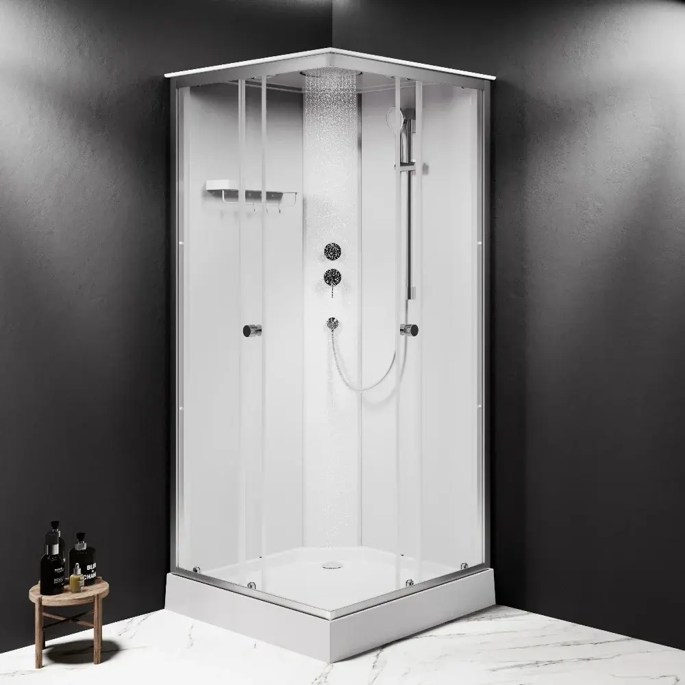 Фото 2 Душевые кабины Am.pm X-Joy W94C-403-090MT квадрат низкий поддон 90x90 см матовый хром Фото 2 Душевые кабины Am.pm X-Joy W94C-403-090MT квадрат низкий поддон 90x90 см матовый хром