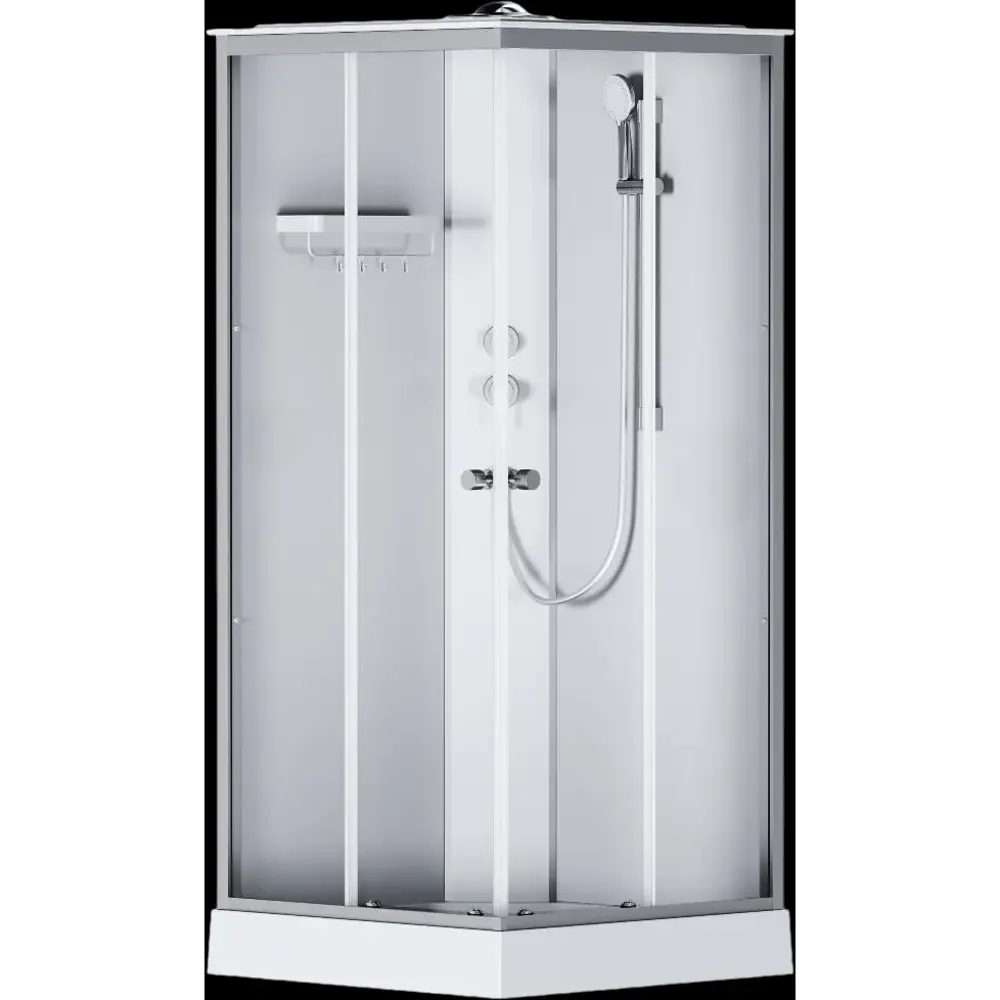 Фото 4 Душевые кабины Am.pm X-Joy W94C-403-090MT квадрат низкий поддон 90x90 см матовый хром Фото 4 Душевые кабины Am.pm X-Joy W94C-403-090MT квадрат низкий поддон 90x90 см матовый хром