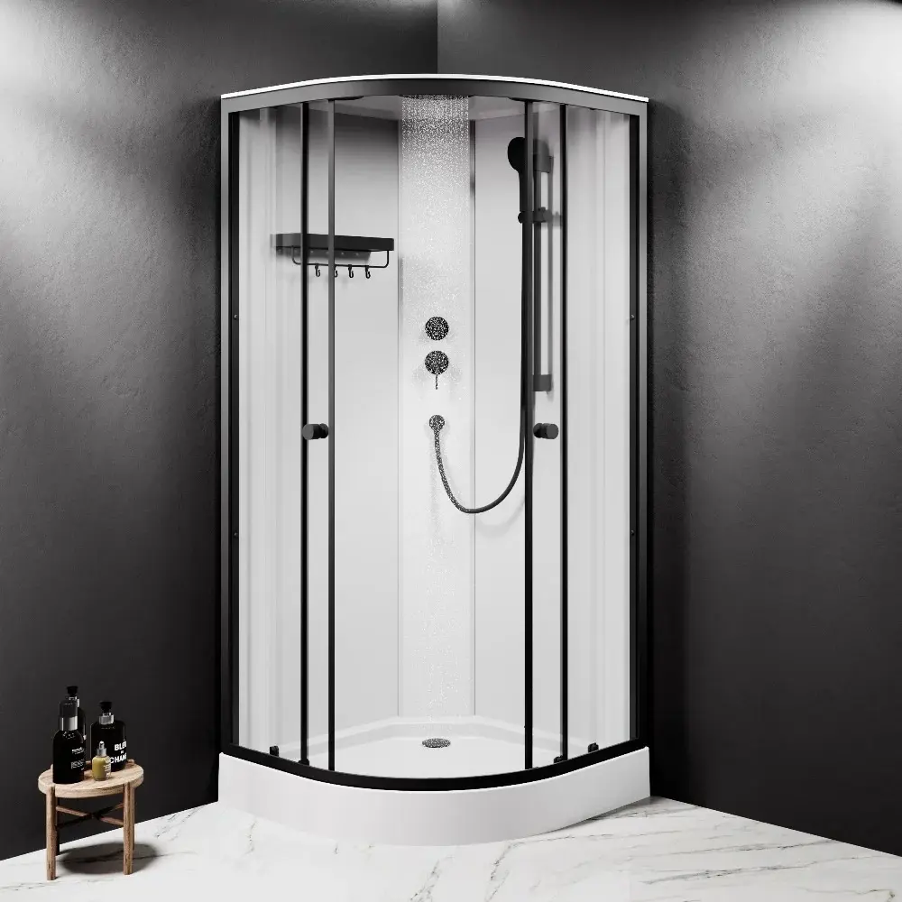 Фото 8 Душевые кабины Am.pm X-Joy W94C-401-090BT 1/4 круга низкий поддон 89.50x89.50 см матовый черный Фото 8 Душевые кабины Am.pm X-Joy W94C-401-090BT 1/4 круга низкий поддон 89.50x89.50 см матовый черный
