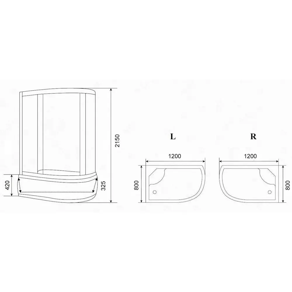 Фото 4 Душевые кабины Parly Classic EC1221R многоугольный высокий поддон 12x80 см белый, стекло тонированное R Фото 4 Душевые кабины Parly Classic EC1221R многоугольный высокий поддон 12x80 см белый, стекло тонированное R