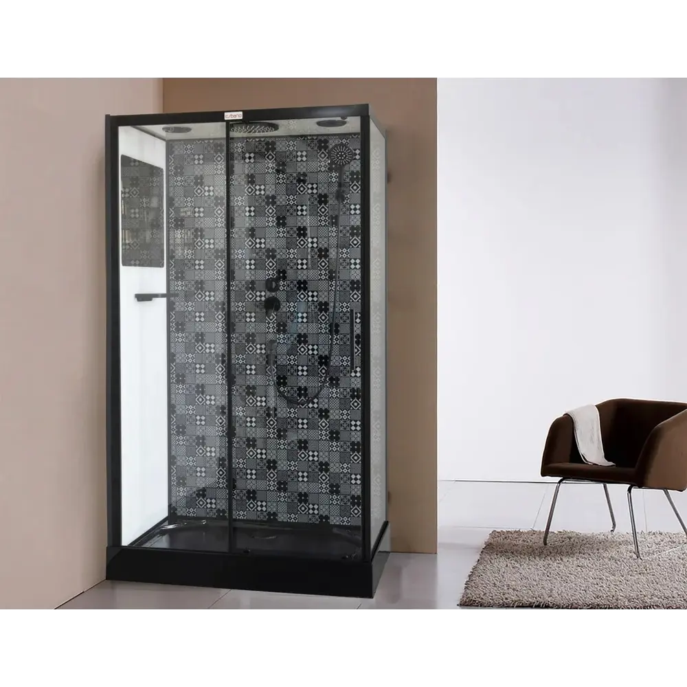 Фото 2 Душевая кабина Esbano Negro ESB-1280CKR 120x80 см средний поддон Фото 2 Душевая кабина Esbano Negro ESB-1280CKR 120x80 см средний поддон