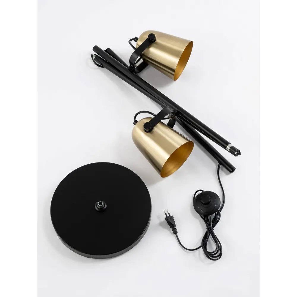 Фото 4 Торшер Asconnect AS3246-2AtiqBrass/Black цвет черный Фото 4 Торшер Asconnect AS3246-2AtiqBrass/Black цвет черный