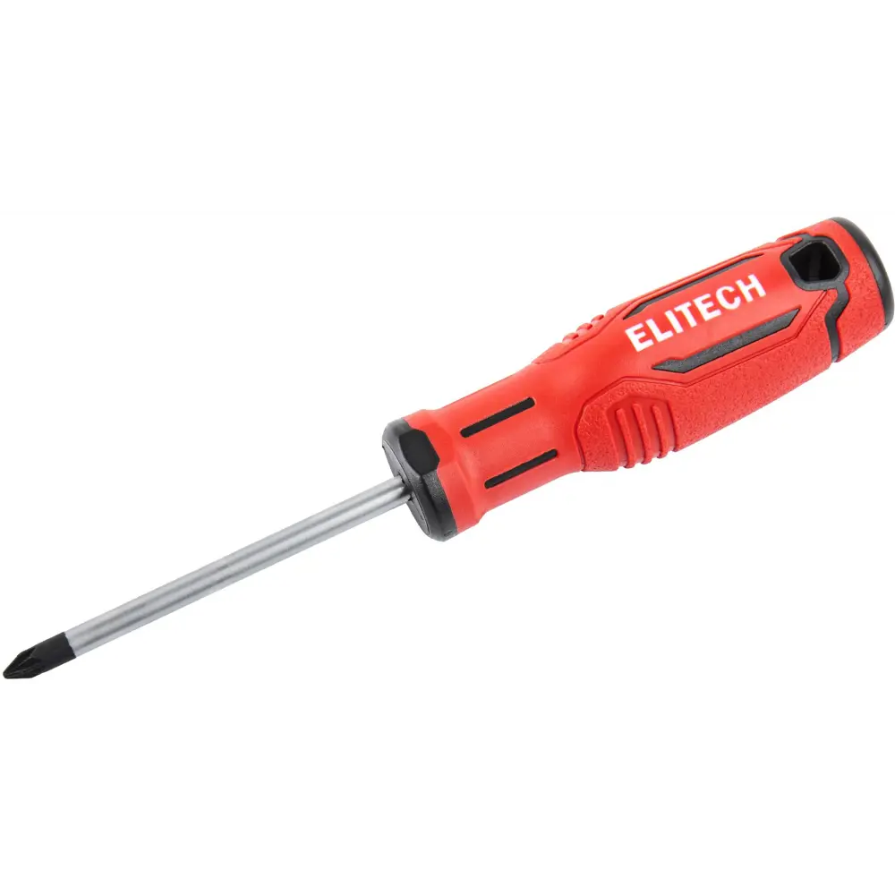 Фото Отвертка крестовая Elitech 211302 PZ1x75 мм Фото Отвертка крестовая Elitech 211302 PZ1x75 мм
