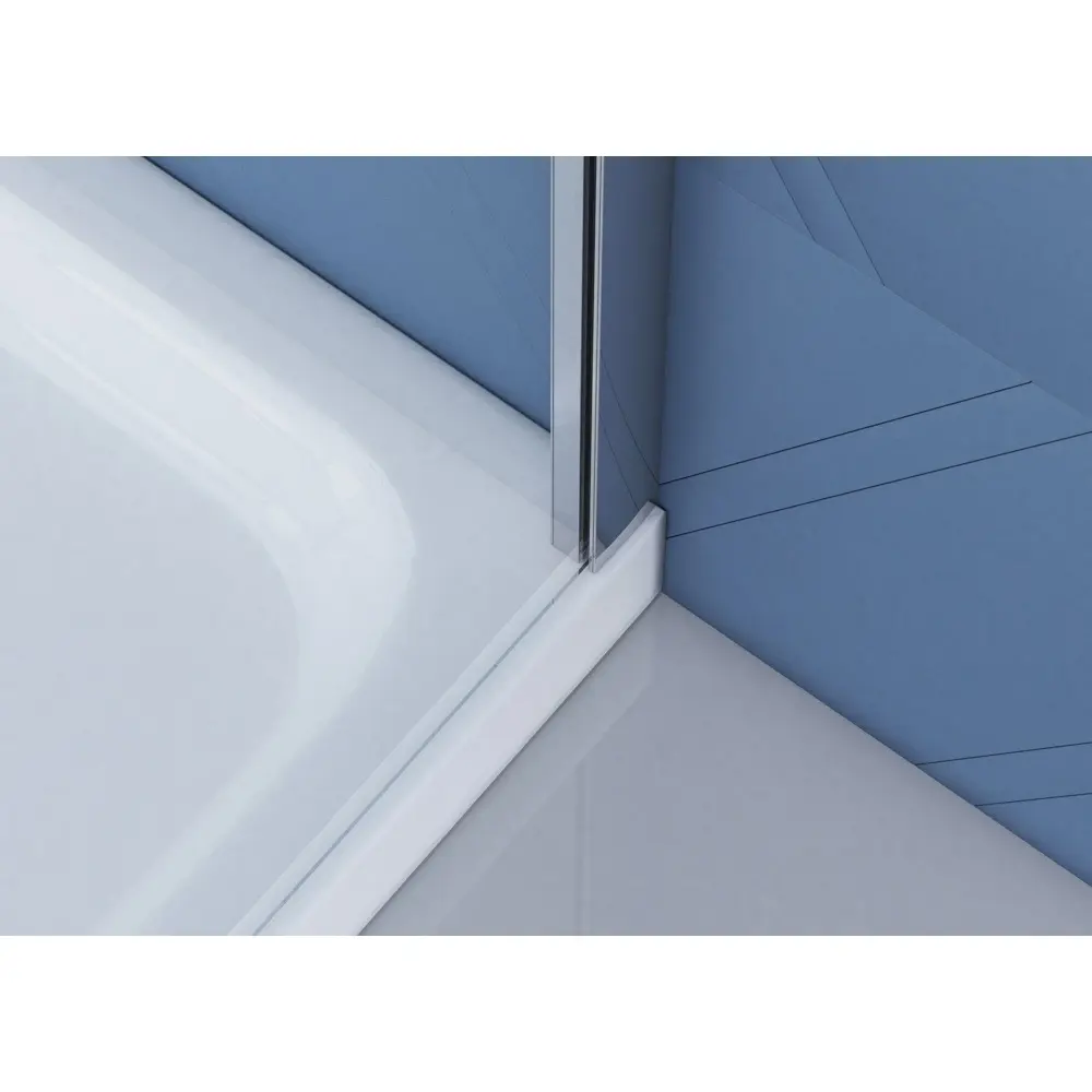 Фото Душевой уголок Belbagno Due 459508 прямоугольный 120x80см серебристый блеск профиль эффект стекла прозрачный