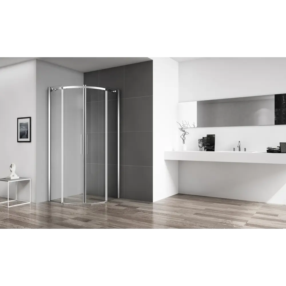 Фото Душевой уголок Belbagno Acqua 222559 1/4 круга 90x90см серебристый блеск профиль эффект стекла прозрачный Фото Душевой уголок Belbagno Acqua 222559 1/4 круга 90x90см серебристый блеск профиль эффект стекла прозрачный