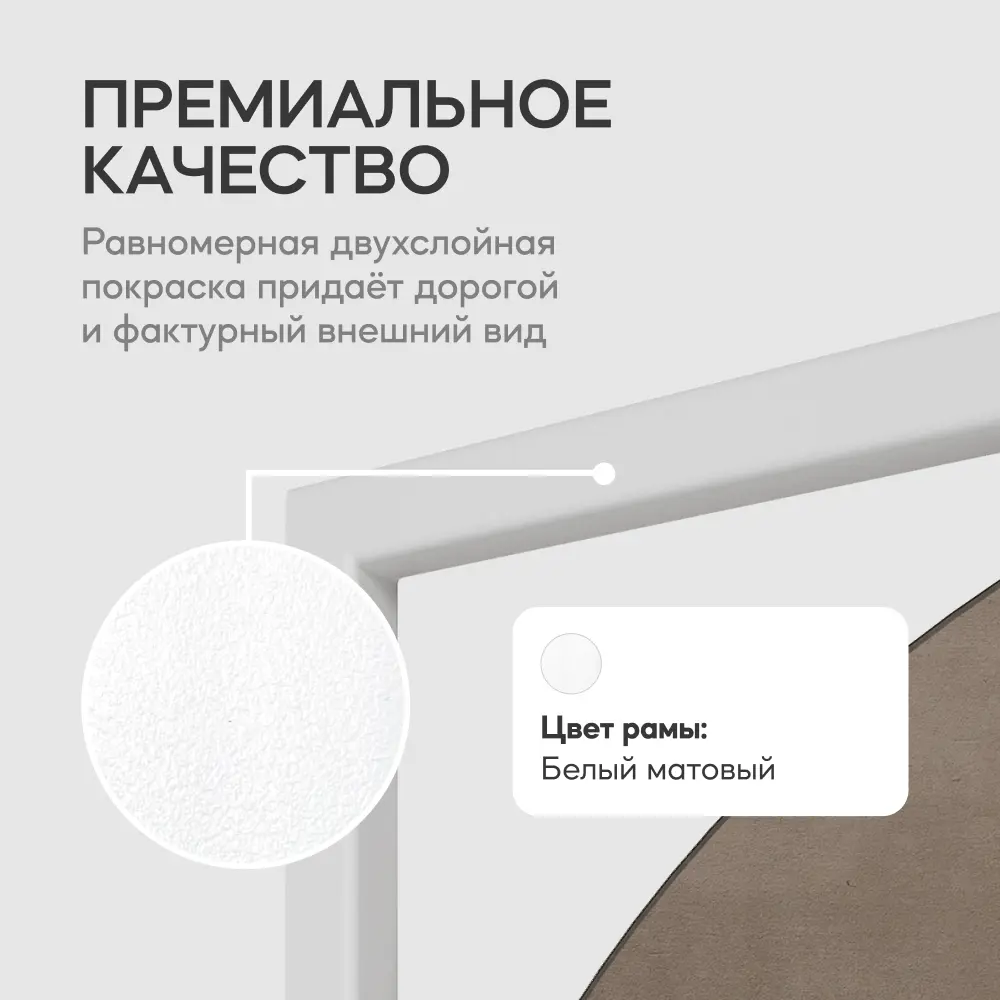 Фото 5 Зеркало в белой раме настенное овальное Genglass Kvaden White M 139x54 см Фото 5 Зеркало в белой раме настенное овальное Genglass Kvaden White M 139x54 см