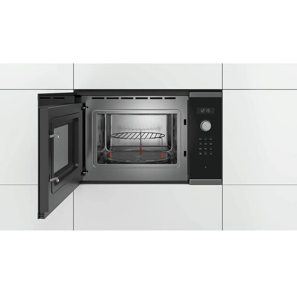 Фото Встраиваемая микроволновая печь Bosch TG925HUB 25 л 59.4x38.2x38.8 см цвет серебристый, черный