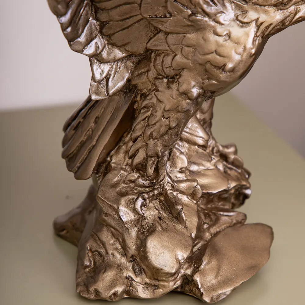 Фото 5 Статуэтка из мрамора Bogacho Орел большой бронзового цвета