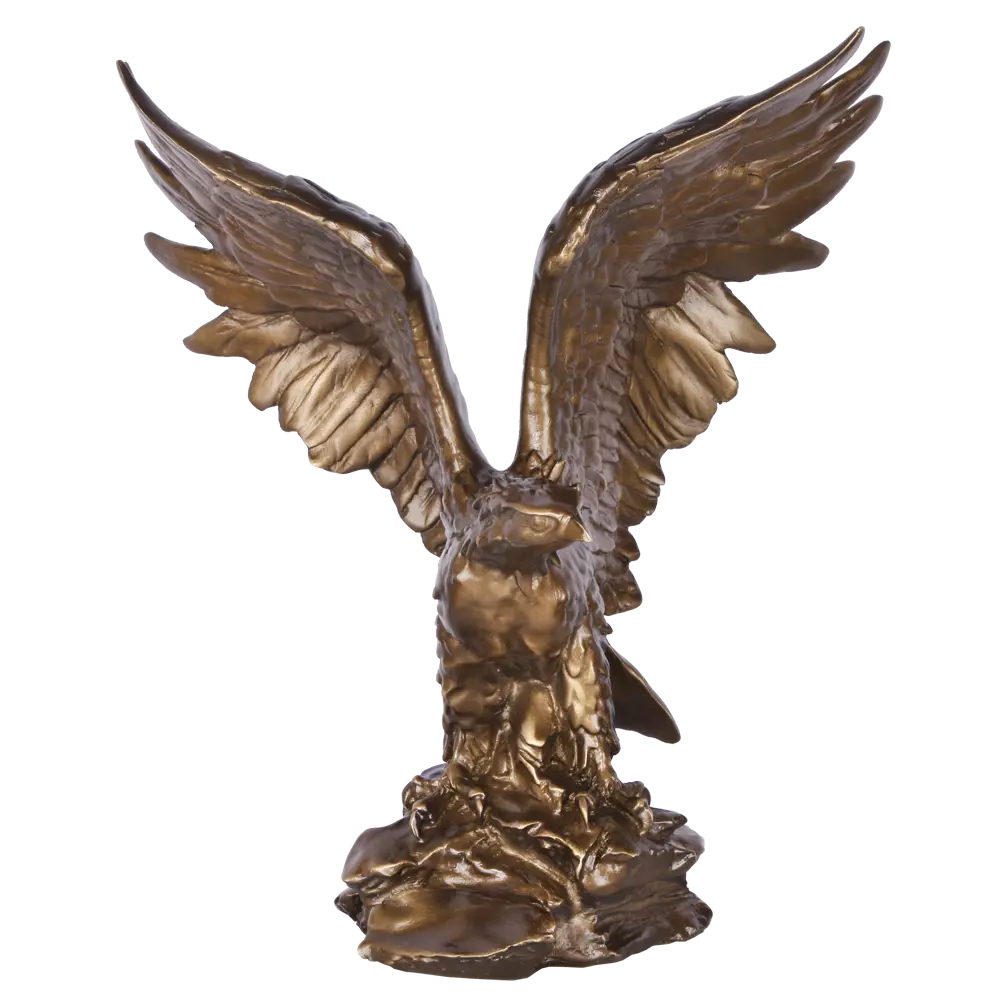 Фото 6 Статуэтка из мрамора Bogacho Орел большой бронзового цвета