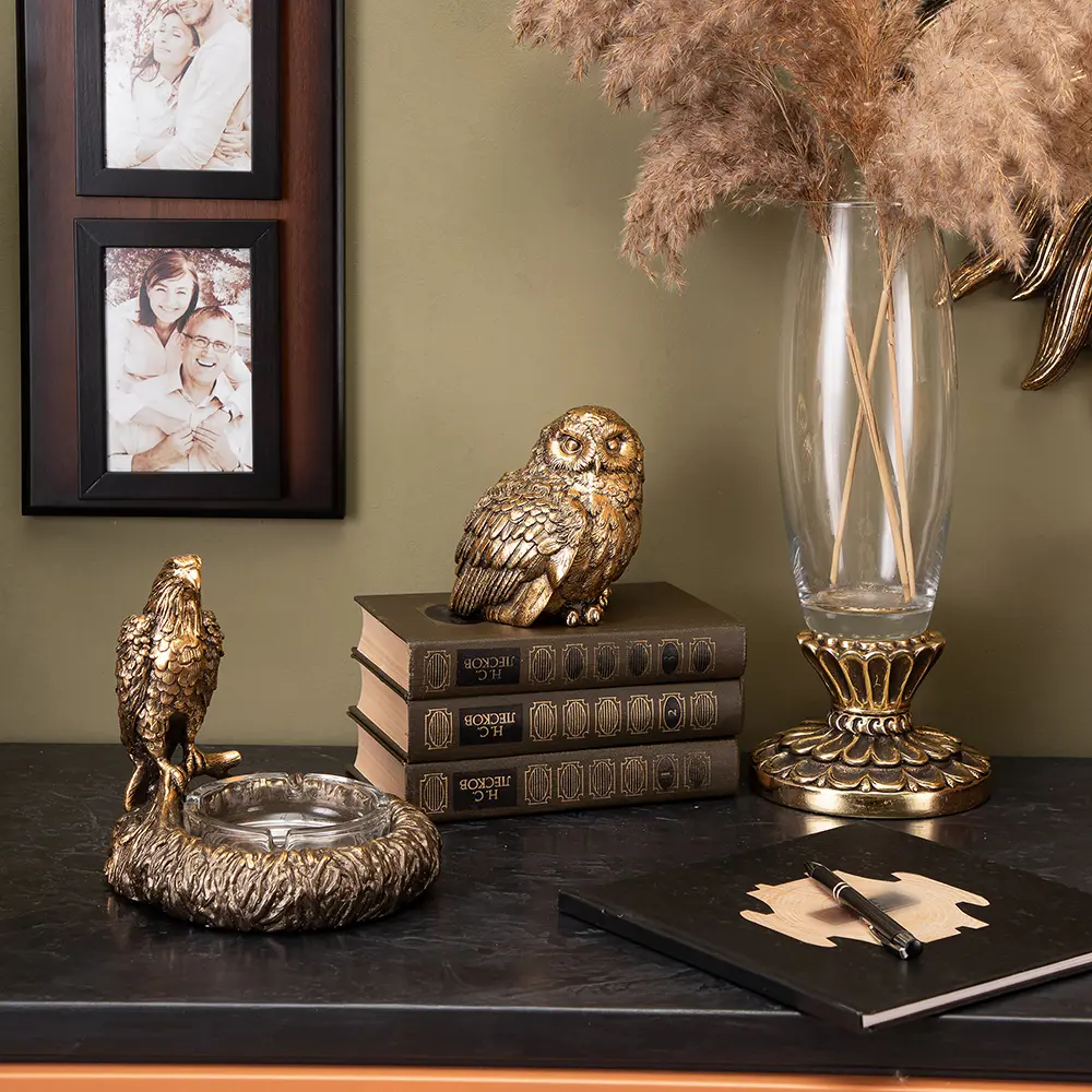 Фото 5 Статуэтка из мрамора Bogacho Филин Титто бронзовая