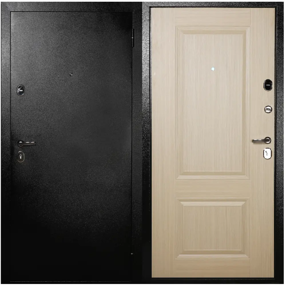 Фото Входная дверь Восток 7 правый 205x86см цвет антик коричневый/дуб светлый