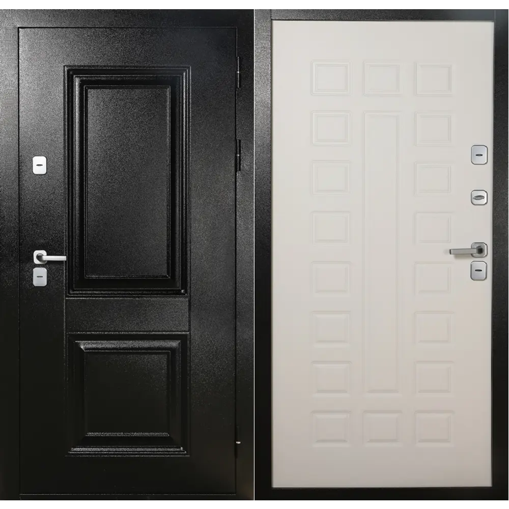 Фото 2 Входная дверь Восток 11 правый 205x96см цвет букле серый/белый Фото 2 Входная дверь Восток 11 правый 205x96см цвет букле серый/белый