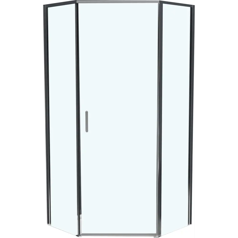 Фото 3 Душевой уголок Belbagno Uno 399101 пятиугольный 90x90см серебристый блеск профиль эффект стекла прозрачный