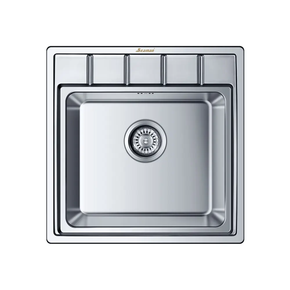 Фото 3 Мойка для кухни Seaman SMR-5050A 50x50 см глубина чаши 20 см нержавеющая сталь цвет нержавеющая сталь Фото 3 Мойка для кухни Seaman SMR-5050A 50x50 см глубина чаши 20 см нержавеющая сталь цвет нержавеющая сталь