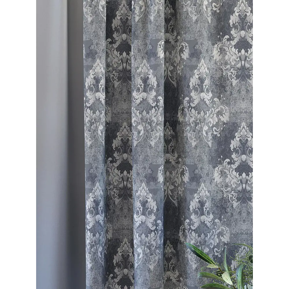 Фото 2 Комплект штор на шторной ленте AT Home Медмен 150x280 см цвет серый Фото 2 Комплект штор на шторной ленте AT Home Медмен 150x280 см цвет серый