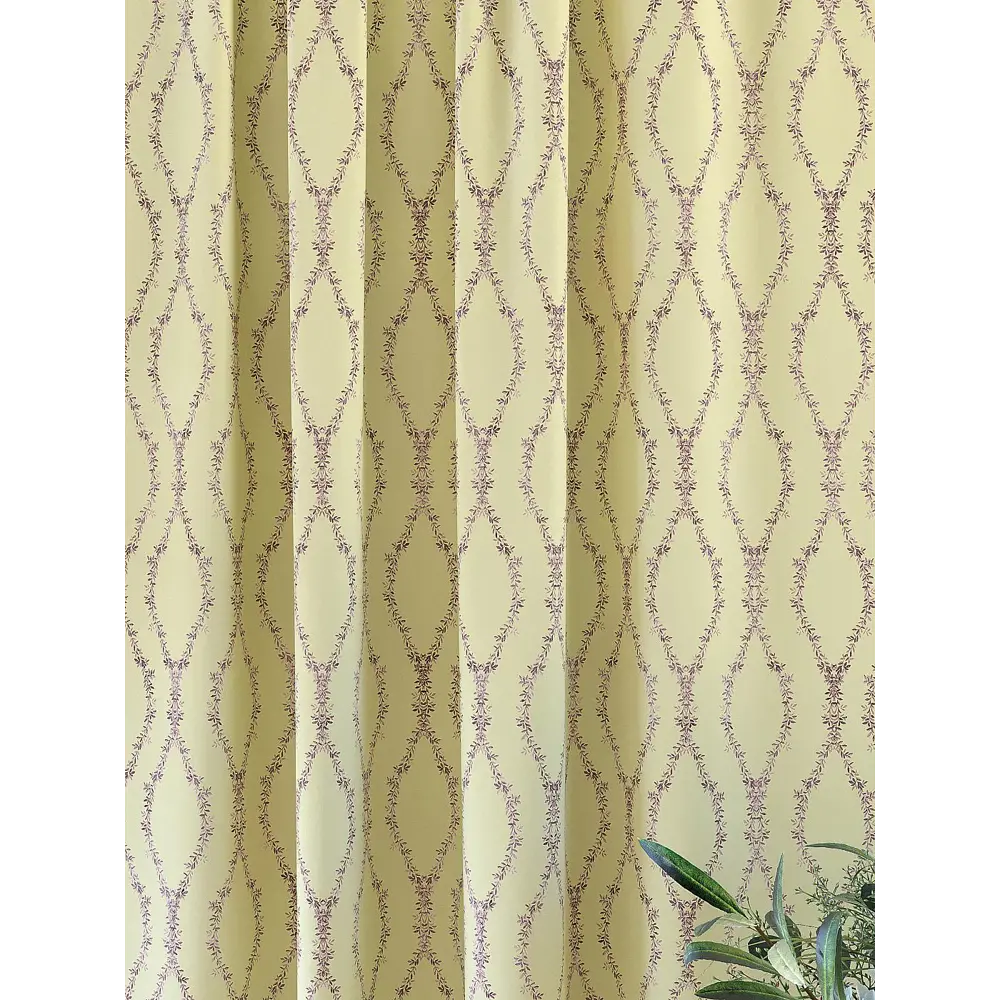 Фото 2 Комплект штор на шторной ленте AT Home Николис 150x280 см цвет ванильный Фото 2 Комплект штор на шторной ленте AT Home Николис 150x280 см цвет ванильный