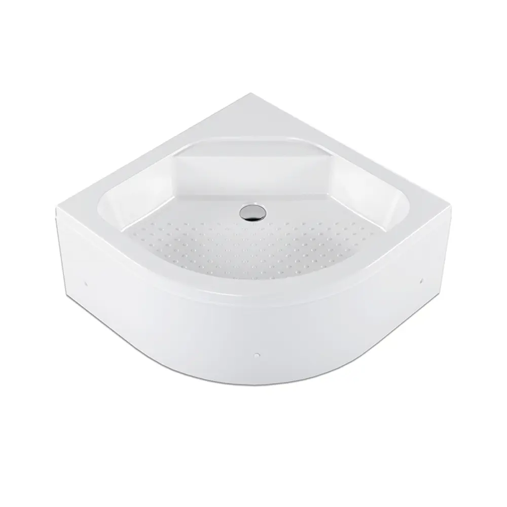 Фото 5 Поддон Melodia della vita Round Plus акриловый 80x80x35.5 высокий 1/4 круга цвет белый, слив 50 мм Фото 5 Поддон Melodia della vita Round Plus акриловый 80x80x35.5 высокий 1/4 круга цвет белый, слив 50 мм