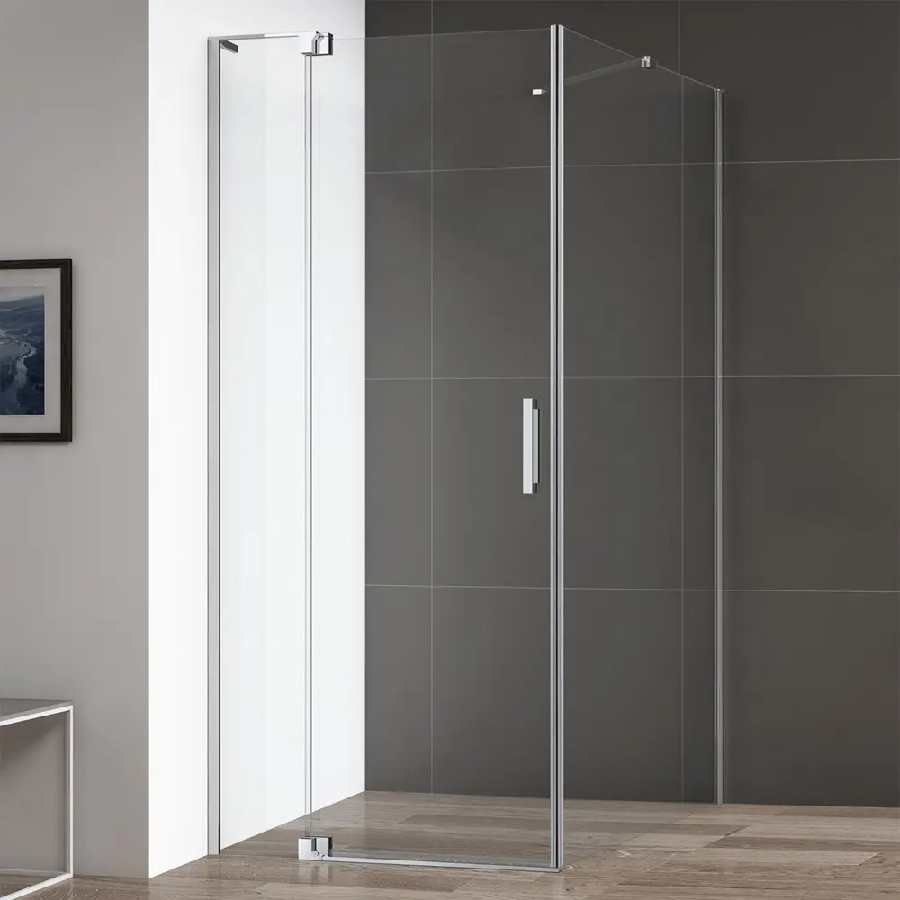 Фото 2 Душевой уголок Cezares Slider 222770 прямоугольный 80x89.5см серебристый блеск профиль эффект стекла прозрачный