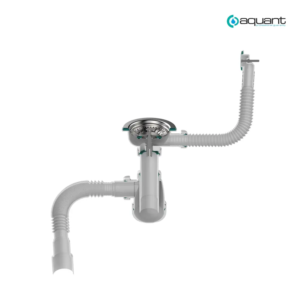 Фото 3 Сифон для раковины Aquant D90 мм белый B0139-20-MR Фото 3 Сифон для раковины Aquant D90 мм белый B0139-20-MR