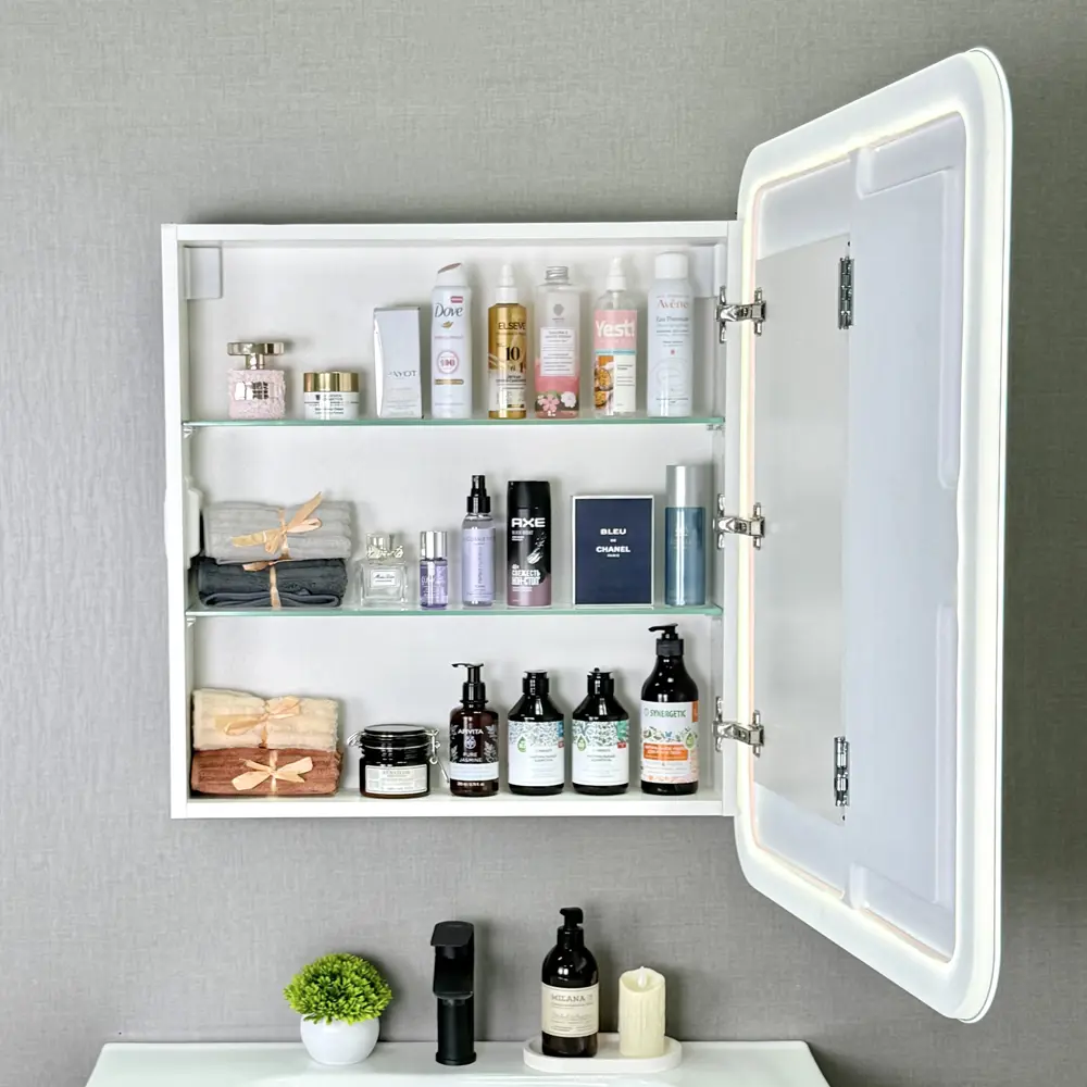 Фото 5 Зеркальный шкаф Alavann Cosmetic Light 70x80 см с приближением и подсветкой Фото 5 Зеркальный шкаф Alavann Cosmetic Light 70x80 см с приближением и подсветкой