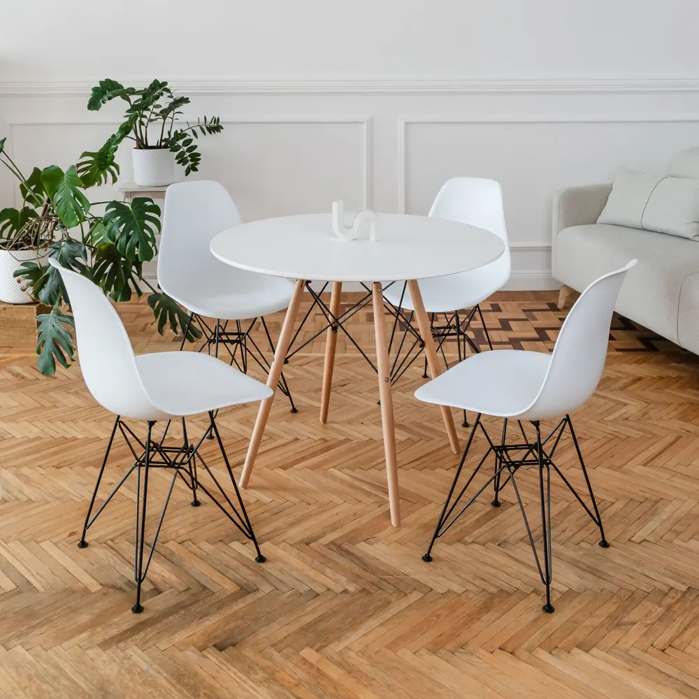 Фото 2 Комплект кухонных стульев 2 шт Derstuhl Black 45x82x45 см полипропилен цвет белый Фото 2 Комплект кухонных стульев 2 шт Derstuhl Black 45x82x45 см полипропилен цвет белый