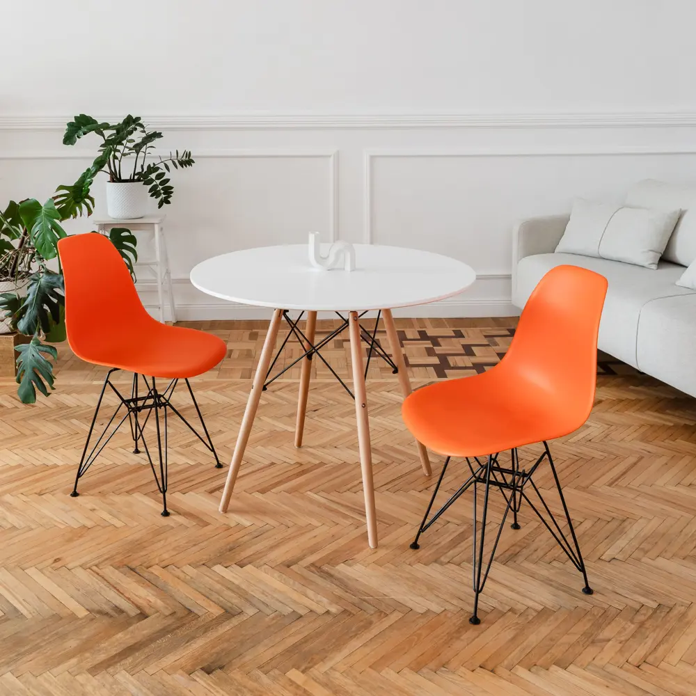 Фото Комплект кухонных стульев 2 шт Derstuhl Black 45x82x45 см полипропилен цвет оранжевый Фото Комплект кухонных стульев 2 шт Derstuhl Black 45x82x45 см полипропилен цвет оранжевый